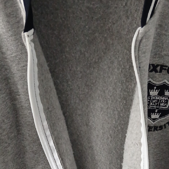 Oxford University Gray Zip-Up Jacket - Picture 6 of 6